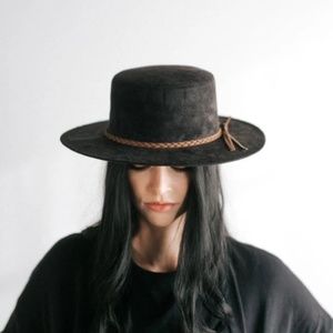Gigi Pip Estee Suede Boater Hat
